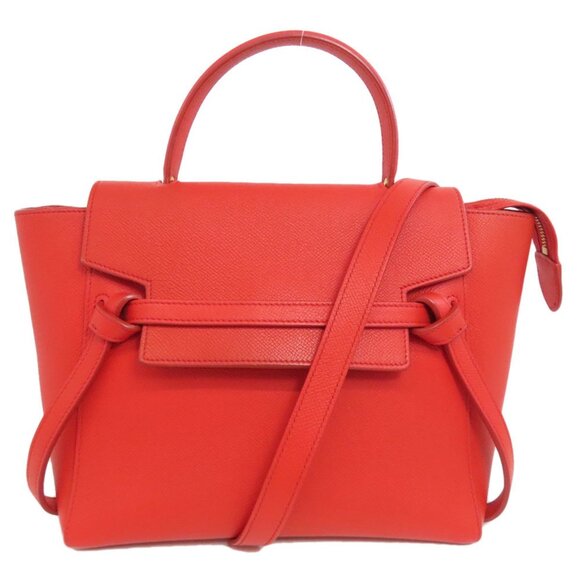 CELINE Red Leather Bag - Picture 1 of 11